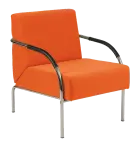 SPA 1 chrom,  látka BONDAI BN19 (3012) - látka oranžová